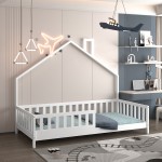 ΚΡΕΒΑΤΙ ΠΑΙΔΙΚΟ HOUSER HM740 03 τ MONTESSORI ΞΥΛΟ ΠΕΥΚΟ ΛΕΥΚΟ--ΓΙΑ 190x90εκ c544564