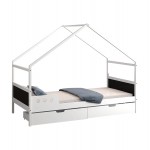 ΚΡΕΒΑΤΙ ΠΑΙΔΙΚΟ ΜΕ ΣΥΡΤΑΡΙΑ HOUSER HM741 01 τ MONTESSORI ΞΥΛΟ ΠΕΥΚΟ ΛΕΥΚΟ-190x90εκ c544565