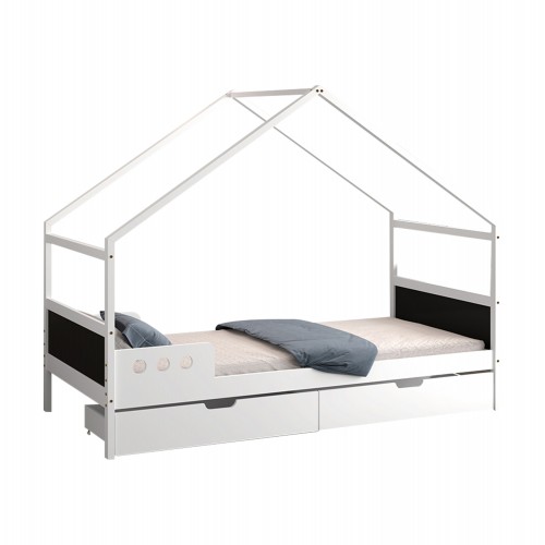 ΚΡΕΒΑΤΙ ΠΑΙΔΙΚΟ ΜΕ ΣΥΡΤΑΡΙΑ HOUSER HM741 01 τ MONTESSORI ΞΥΛΟ ΠΕΥΚΟ ΛΕΥΚΟ-190x90εκ c544565