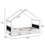 ΚΡΕΒΑΤΙ ΠΑΙΔΙΚΟ ΜΕ ΣΥΡΤΑΡΙΑ HOUSER HM741 01 τ MONTESSORI ΞΥΛΟ ΠΕΥΚΟ ΛΕΥΚΟ-190x90εκ c544565