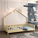 ΚΡΕΒΑΤΙ ΠΑΙΔΙΚΟ HOUSER HM740 01 τ MONTESSORI ΞΥΛΟ ΠΕΥΚΟ ΦΥΣΙΚΟ--ΓΙΑ 190x90εκ c544566