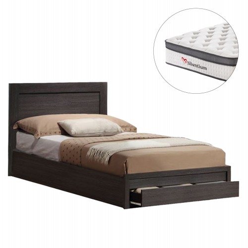 ΚΡΕΒΑΤΙ ΜΟΝΟ ΜΕ ΣΥΡΤΑΡΙ ΣΤΡΩΜΑ MELANY HM10745 01 ΜΕΛΑΜΙΝΗ ZEBRANO--ΓΙΑ 90x190εκ c544663