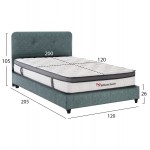 ΚΡΕΒΑΤΙ ΗΜΙΔΙΠΛΟ DOLORES ΜΕ ΣΤΡΩΜΑ HM10746 04 LIGHT GREEN ΥΦΑΣΜΑ τ NUBUCK--ΓΙΑ 120x200εκ c544665