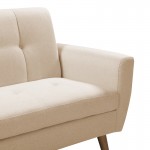 Καναπές Decency pakoworld 3θέσιος ύφασμα μπεζ 203x75x86εκ c544669
