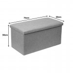 Σκαμπό-μπαούλο Greatness pakoworld ύφασμα μπεζ-καφέ 76x38x38εκ c544670