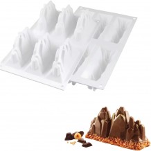 Καλούπι αντικολλητικό σιλικόνης 30x18cm 6 x 120ml Dolomiti 12x4 5xΥ6 5cm SILIKOMART c544750