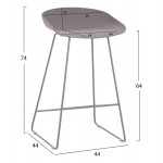 ΣΚΑΜΠΟ ΜΠΑΡ NAILA HM9299 10 ΓΚΡΙ ΜΕΣΑΙΟΥ ΥΨΟΥΣ 44x44x74Yεκ SET 2τμχ c544754