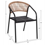 ΣΕΤ ΤΡΑΠΕΖΑΡΙΑΣ 5ΤΜΧ ADAM HM10727 03 ΚΑΡΕΚΛΕΣ ΜΕΤΑΛΛΙΚΕΣ ΤΡΑΠΕΖΙ 110x60εκ ΜΑΥΡΟ c544774