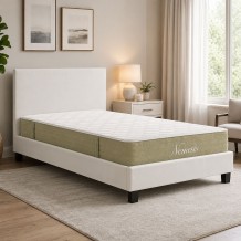 Κρεβάτι με στρώμα Nevil-Nemesis pakoworld pu λευκό 100x200εκ c544868