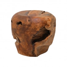 Σκαμπό Bolare pakoworld teak ξύλο σε φυσική απόχρωση Φ40x35εκ c544880