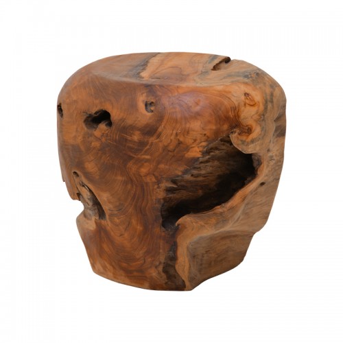 Σκαμπό Bolare pakoworld teak ξύλο σε φυσική απόχρωση Φ40x35εκ c544880