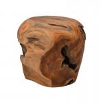 Σκαμπό Bolare pakoworld teak ξύλο σε φυσική απόχρωση Φ40x35εκ c544880