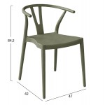 ΠΟΛΥΘΡΟΝΑ ΕΞ ΧΩΡΟΥ BRAVE HM6625 05 ΠΟΛΥΠΡΟΠΥΛΕΝΙΟ ΣΕ OLIVE GREEN 47x42x84 5Υεκ SET 4τμχ c544886