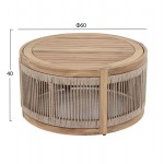 ΤΡΑΠΕΖΙ ΜΕΣΗΣ ΕΞ ΧΩΡΟΥ ΣΤΡΟΓΓΥΛΟ MORMONT HM6262 01 ΞΥΛΟ ΑΚΑΚΙΑΣ-ΣΧΟΙΝΙ ΜΠΕΖ Φ60x40Υεκ c544900