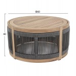 ΤΡΑΠΕΖΙ ΜΕΣΗΣ ΕΞ ΧΩΡΟΥ ΣΤΡΟΓΓΥΛΟ MORMONT HM6262 02 ΞΥΛΟ ΑΚΑΚΙΑΣ-ΣΧΟΙΝΙ ΓΚΡΙ Φ60x40Υ c544901