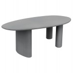 ΤΡΑΠΕΖΙ ΤΡΑΠΕΖΑΡΙΑΣ ΟΒΑΛ VOLPE HM6599 01 ΓΚΡΙ FIBER CEMENT 240x100x75Υεκ c544993