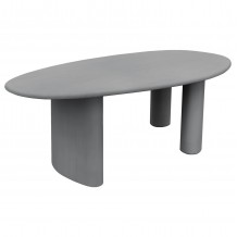 ΤΡΑΠΕΖΙ ΤΡΑΠΕΖΑΡΙΑΣ ΟΒΑΛ VOLPE HM6599 01 ΓΚΡΙ FIBER CEMENT 240x100x75Υεκ c544993