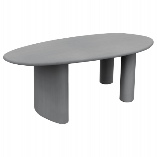 ΤΡΑΠΕΖΙ ΤΡΑΠΕΖΑΡΙΑΣ ΟΒΑΛ VOLPE HM6599 01 ΓΚΡΙ FIBER CEMENT 240x100x75Υεκ c544993