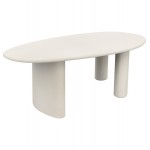 ΤΡΑΠΕΖΙ ΤΡΑΠΕΖΑΡΙΑΣ ΟΒΑΛ VOLPE HM6599 02 ΜΠΕΖ FIBER CEMENT 240x100x75Υεκ c544994