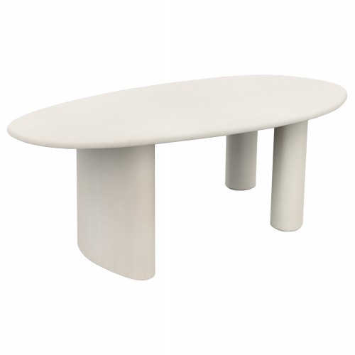 ΤΡΑΠΕΖΙ ΤΡΑΠΕΖΑΡΙΑΣ ΟΒΑΛ VOLPE HM6599 02 ΜΠΕΖ FIBER CEMENT 240x100x75Υεκ c544994