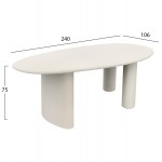 ΤΡΑΠΕΖΙ ΤΡΑΠΕΖΑΡΙΑΣ ΟΒΑΛ VOLPE HM6599 02 ΜΠΕΖ FIBER CEMENT 240x100x75Υεκ c544994