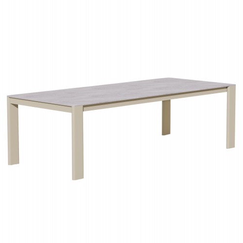 ΤΡΑΠΕΖΙ ΤΡΑΠΕΖΑΡΙΑΣ PUNDER HM6483 02 ΚΡΕΜ ΑΛΟΥΜΙΝΙΟ--SINTERED STONE TOP 220x100x75Υεκ c544996