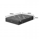 Στρώμα Resty pakoworld pocket spring μονής όψης με ενσωματωμένο ανώστρωμα 32cm 140x200εκ c545010