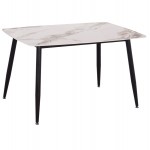 ΤΡΑΠΕΖΙ RAVEN HM9854 04 ΚΕΡΑΜΙΚΟ TOP ΜΕ ΟΨΗ ΜΑΡΜΑΡΟΥ τ CALACATTA 120x70x73Υεκ c545012