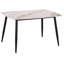 ΤΡΑΠΕΖΙ RAVEN HM9854 04 ΚΕΡΑΜΙΚΟ TOP ΜΕ ΟΨΗ ΜΑΡΜΑΡΟΥ τ CALACATTA 120x70x73Υεκ c545012