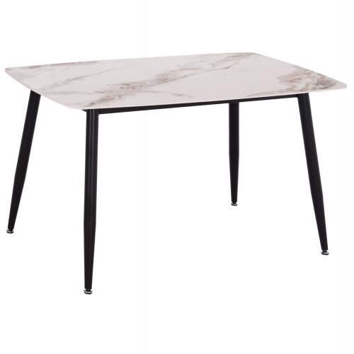 ΤΡΑΠΕΖΙ RAVEN HM9854 04 ΚΕΡΑΜΙΚΟ TOP ΜΕ ΟΨΗ ΜΑΡΜΑΡΟΥ τ CALACATTA 120x70x73Υεκ c545012