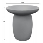 ΤΡΑΠΕΖΙ ΜΕΣΗΣ ΣΤΡΟΓΓΥΛΟ HIKARI HM6593 01 ΓΚΡΙ FIBER CEMENT Φ46x48Υεκ c545016