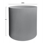 ΤΡΑΠΕΖΙ ΜΕΣΗΣ ΣΤΡΟΓΓΥΛΟ KYOKO HM6592 01 ΓΚΡΙ FIBER CEMENT Φ40x43Υεκ c545018