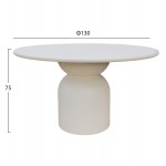 ΤΡΑΠΕΖΙ ΤΡΑΠΕΖΑΡΙΑΣ ΣΤΡΟΓΓΥΛΟ KAZVIN HM6582 02 ΜΠΕΖ FIBER CEMENT Φ130x75Υεκ c545020