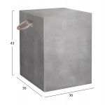 ΣΚΑΜΠΟ ΤΕΤΡΑΓΩΝΟ ΜΕ ΧΕΡΟΥΛΙΑ ZAK HM6581 01 FIBER CEMENT ΣΕ ΓΚΡΙ 36x36x43Υεκ c545047