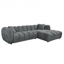 ΚΑΝΑΠΕΣ ΓΩΝΙΑ ΔΕΞΙΑ LYKKE HM3326 01R ΓΚΡΙ ΥΦΑΣΜΑ 280x89-165 η γωνία x70Υεκ c545156