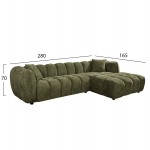 ΚΑΝΑΠΕΣ ΓΩΝΙΑ ΔΕΞΙΑ LYKKE HM3326 03R ΠΡΑΣΙΝΟ ΥΦΑΣΜΑ 280x89-165 η γωνία x70Υεκ c545180