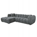 ΚΑΝΑΠΕΣ ΓΩΝΙΑ ΑΡΙΣΤΕΡΗ LYKKE HM3326 01L ΓΚΡΙ ΥΦΑΣΜΑ 280x89-165 η γωνία x70Υ εκ c545182
