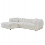 ΚΑΝΑΠΕΣ ΓΩΝΙΑ ΑΡΙΣΤΕΡΗ LYKKE HM3326 02L ΕΚΡΟΥ ΥΦΑΣΜΑ 280x89-165 η γωνία x70Υεκ c545183