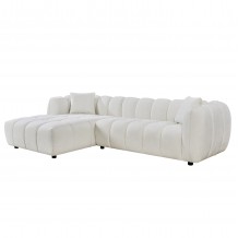 ΚΑΝΑΠΕΣ ΓΩΝΙΑ ΑΡΙΣΤΕΡΗ LYKKE HM3326 02L ΕΚΡΟΥ ΥΦΑΣΜΑ 280x89-165 η γωνία x70Υεκ c545183