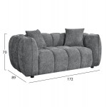 ΚΑΝΑΠΕΣ 2-ΘΕΣΙΟΣ LYKKE HM3324 01 ΓΚΡΙ ΥΦΑΣΜΑ 172x89x70Υεκ c545184