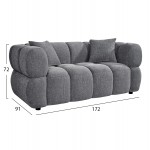 ΚΑΝΑΠΕΣ 2-ΘΕΣΙΟΣ NORIKA HM3332 01 ΓΚΡΙ ΥΦΑΣΜΑ 172x91x72Υεκ c545185