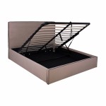 ΚΡΕΒΑΤΙ ALLIE HM584 02 160x200 εκ ΜΕ ΑΠΟΘΗΚΕΥΤΙΚΟ ΧΩΡΟ ΜΠΕΖ ΥΦΑΣΜΑ c545213
