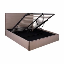 ΚΡΕΒΑΤΙ ALLIE HM584 02 160x200 εκ ΜΕ ΑΠΟΘΗΚΕΥΤΙΚΟ ΧΩΡΟ ΜΠΕΖ ΥΦΑΣΜΑ c545213
