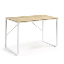 FORMA γραφείο με sοnoma επιφάνεια και λευκό μεταλλικό σκελετό c54523
