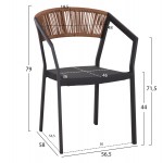 ΣΕΤ ΤΡΑΠΕΖΑΡΙΑΣ ΕΞ ΧΩΡΟΥ 5ΤΜΧ MIRI HM10869 01 ΜΕΤΑΛΛΟ-ΑΛΟΥΜΙΝΙΟ-TEXTILENE ΣΕ ΓΚΡΙ c545231
