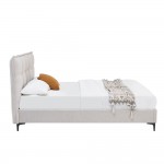 BUTTON ΚΡΕΒΑΤΙ ΓΙΑ ΣΤΡΩΜΑ 160x200cm BEIGE 183x217x113cm c545240