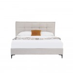 BUTTON ΚΡΕΒΑΤΙ ΓΙΑ ΣΤΡΩΜΑ 160x200cm BEIGE 183x217x113cm c545240