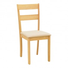 Καρέκλα Dallan pakoworld rubberwood σε φυσική απόχρωση 40x47 5x89εκ SET 2τμχ c545282