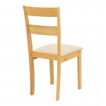 Καρέκλα Dallan pakoworld rubberwood σε φυσική απόχρωση 40x47 5x89εκ SET 2τμχ c545282