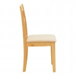Καρέκλα Dallan pakoworld rubberwood σε φυσική απόχρωση 40x47 5x89εκ SET 2τμχ c545282